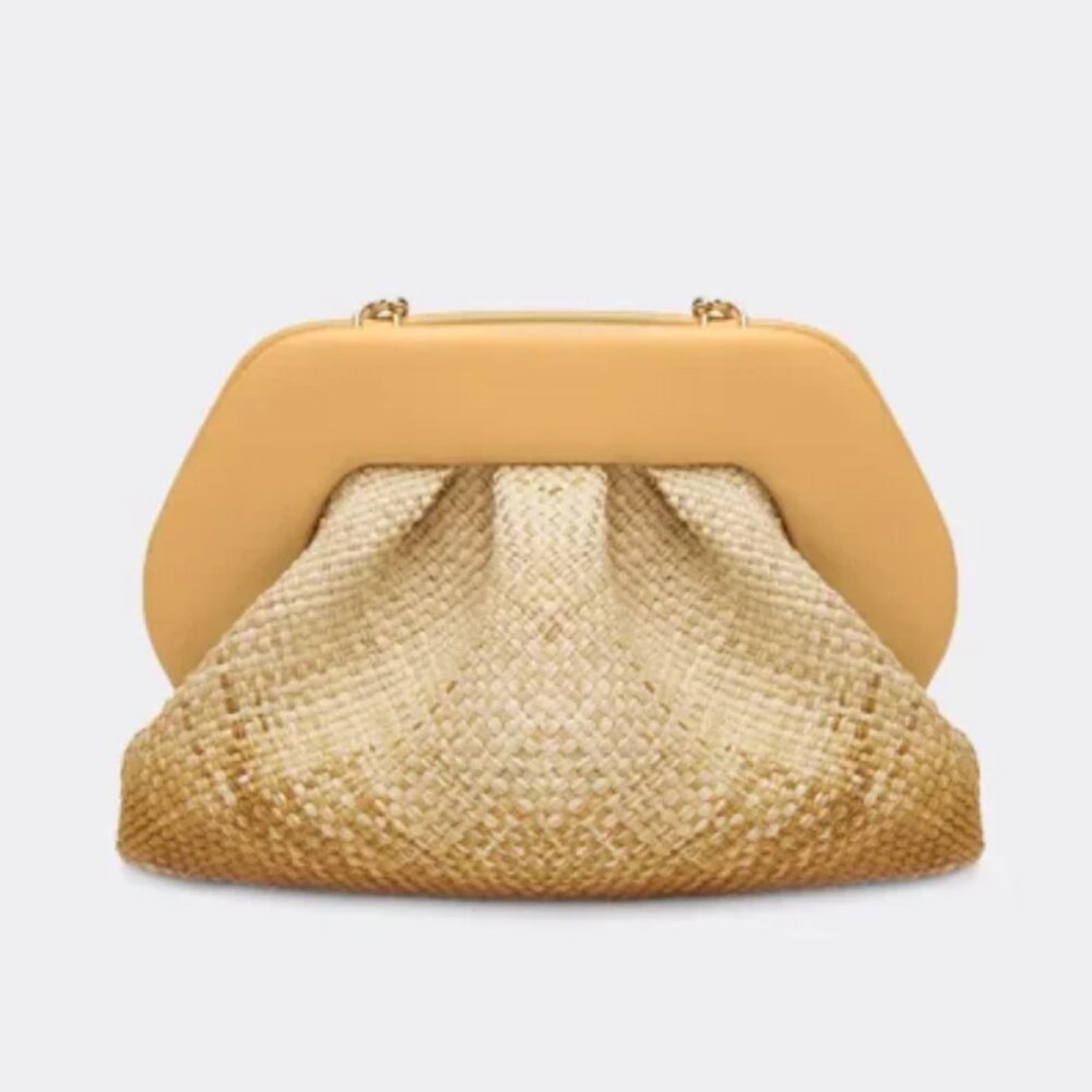 Themoire Tia Degrade Straw Crossbody Bag - Natural